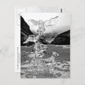 Carte Postale Sculpture sur glace à Lake Louise, Alberta, Canada (Devant / Derrière)