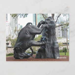 Carte Postale Sculpture "The World Turns", Brisbane, Australie.