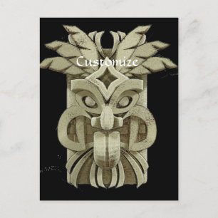 Carte Postale Sculpture Tiki sculptée Thunder_Cove