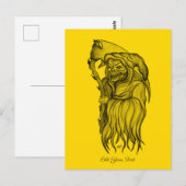 Carte Postale Scythe man - La Mort, Faucheuse Grim (Devant / Derrière)