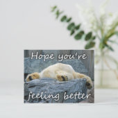 Carte Postale Se Bien Bientôt Sentez-Vous Meilleur Ours Polaire (Debout devant)