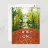 Carte Postale se calmer et continuer la saison d'automne (Devant / Derrière)