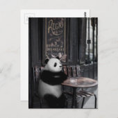 Carte Postale Se demander dans un café (Devant / Derrière)