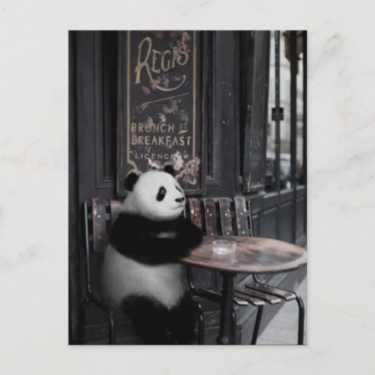 Carte Postale Se demander dans un café (Devant)