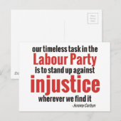 Carte Postale Se dresser contre l'injustice (Devant / Derrière)