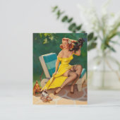 Carte Postale Se lier d'amitié avec PinUp chiot (Debout devant)