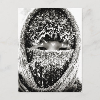 Carte Postale Se réchauffer en hiver
