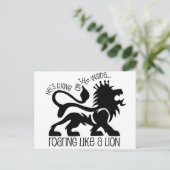 Carte Postale Se Rouler Comme Un Lion (Debout devant)