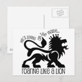 Carte Postale Se Rouler Comme Un Lion (Devant / Derrière)