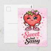 Carte Postale Se Sentant Fruitée - Douce mais Sassy - Amis de la (Devant / Derrière)