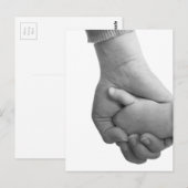 Carte Postale se tenant par la main (Devant / Derrière)