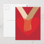 Carte Postale Se tenir par la main (Devant / Derrière)