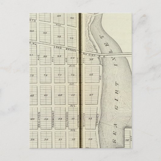 Carte Postale Sea Girt et Spring Lake Beach, comté de Monmouth (Devant)