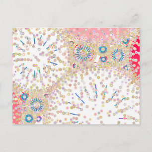 Carte Postale "Sea Life" imprimé abstrait