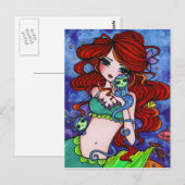 Carte postale Sea Monkey Mermaid Imaginaire Marine (Devant / Derrière)
