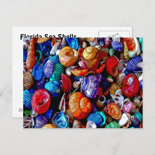 Carte Postale Sea Shells Abstrait 2009 (Devant / Derrière)