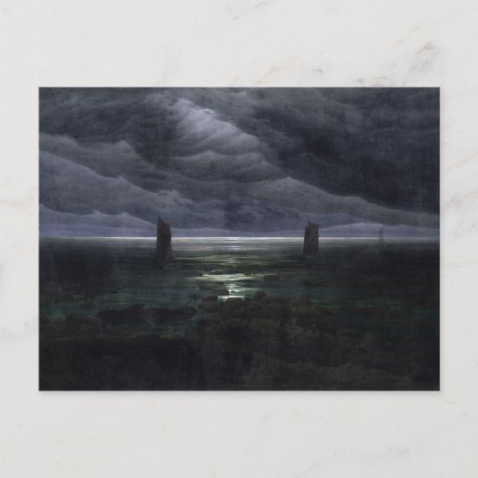 Carte Postale Sea Shore in Moonlight, 1835-36 (Devant)