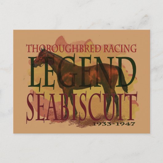 Carte Postale Seabiscuit - Thoroughbred Racing Legend (Devant)