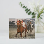 Carte postale Seabiscuit vs War Admiral Horse Race (Debout devant)