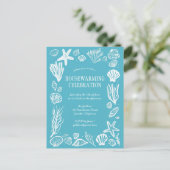 Carte Postale Seafoam Seashells Custom HOUSEWARMINING PARTY (Debout devant)