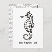 Carte Postale Seahorse Black (Devant / Derrière)
