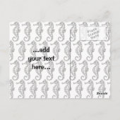 Carte Postale Seahorse Black (Dos)