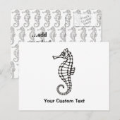 Carte Postale Seahorse Black (Devant / Derrière)