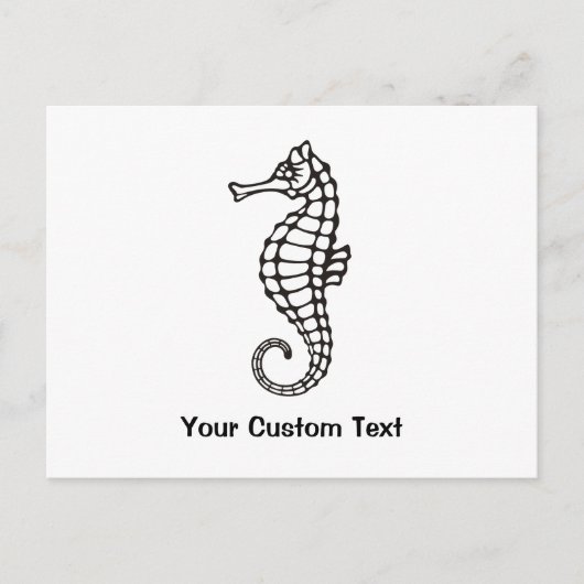 Carte Postale Seahorse Black (Devant)