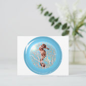 Carte Postale Seahorse Dans Une Bulle (Debout devant)