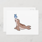 Carte Postale Seal with Fish (2).PNG (Devant / Derrière)