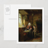 Carte Postale Sealing a Letter, 1890 (huile sur panneau) (Devant / Derrière)