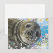 Carte Postale Sealion de conte de Fairytale dans l'océan des fle (Devant / Derrière)