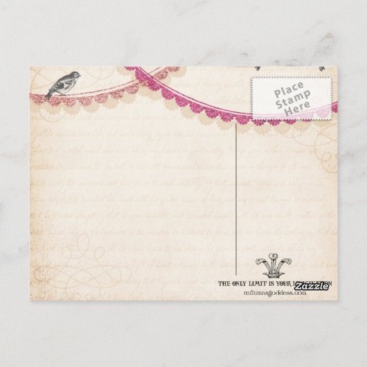 Carte postale Seamstress (Dos)