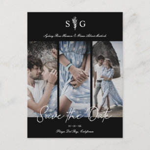 Carte Postale Séance de Fiançailles de Collage Photo Trois Maria