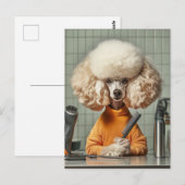Carte Postale Séance De Grooming De Poodle (Devant / Derrière)