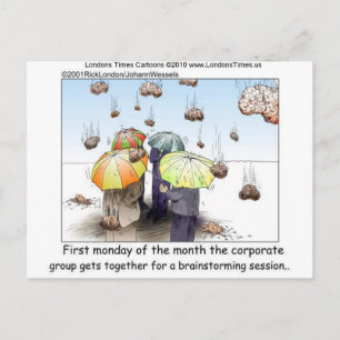 Carte Postale Séance de Remue-Méninges T-Shirts Drôles Mugs Cart