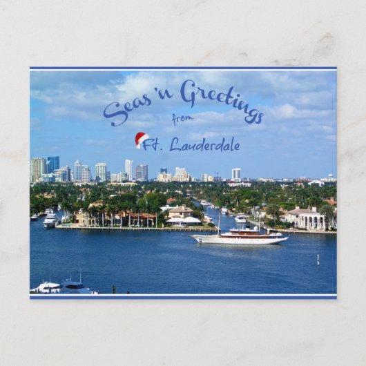Carte Postale Seas n Salutations de Sunny Ft Lauderdale Floride (Devant)