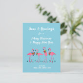 Carte Postale Seas n Salutations Flamants roses Custom Holiday C (Debout devant)
