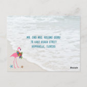 Carte Postale Seas n Salutations Flamants roses Custom Holiday C (Dos)