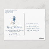 Carte Postale Seas & salutations Noël Nautique Chic Photo (Dos)