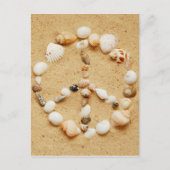 Carte postale Seashell Peace Sign (Devant)