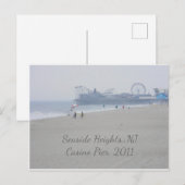 Carte Postale Seaside Heights Casino Pier Beach Boardwalk (Devant / Derrière)