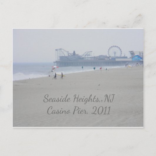 Carte Postale Seaside Heights Casino Pier Beach Boardwalk (Devant)