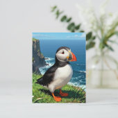 Carte Postale Seaside Puffin Illustration | Keeping in Touch (Debout devant)