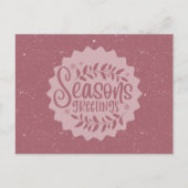 Carte Postale Season's Greetings Christmas Script (Devant)