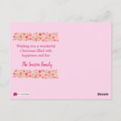 Carte Postale Season's Greetings watercolor gingerbread cookies (Dos)