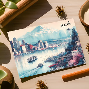carte postale seattle