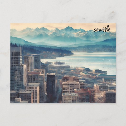 carte postale seattle (Devant)