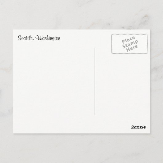 Carte postale Seattle (Dos)