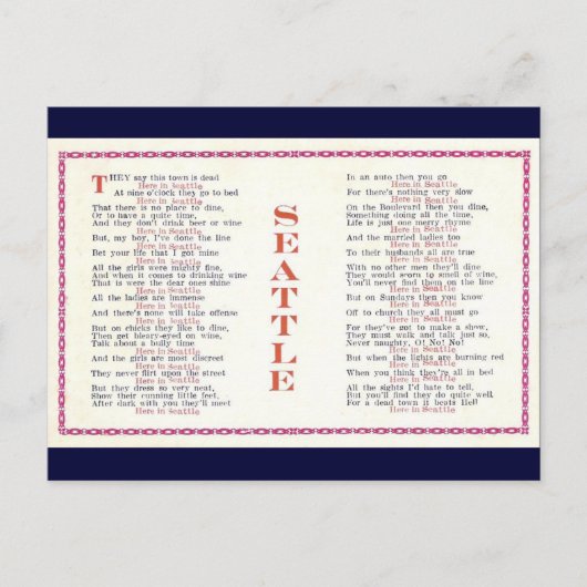 Carte Postale Seattle (Devant)